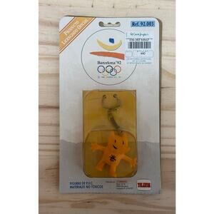 Barcelona Olympics 1992 Official Cobi Mascot Keychain New/Sealed Vintage